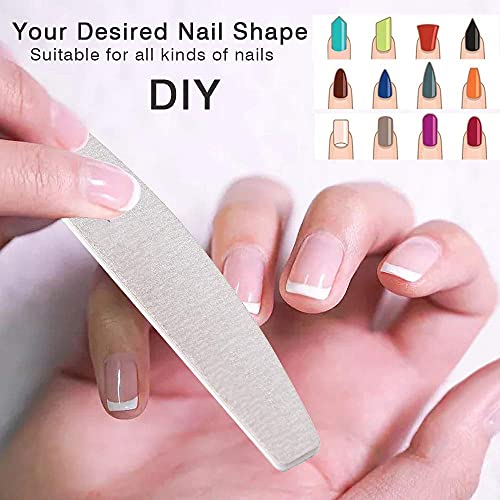 MAYCREATE® 20PCS Professional Nail Files Buffers Kit Arch Shape 100 180 Grit Dual-Sided Emery Board for Manicure Acrylic Nails Gel Polish Removal Durable Washable Shaper Grey MAYCREATE® 20PCS Professional Nail Files Buffers Kit Arch Shape 100 180 Grit Dual-Sided Emery Board for Manicure Acrylic Nails Gel Polish Removal Durable Washable Shaper Grey